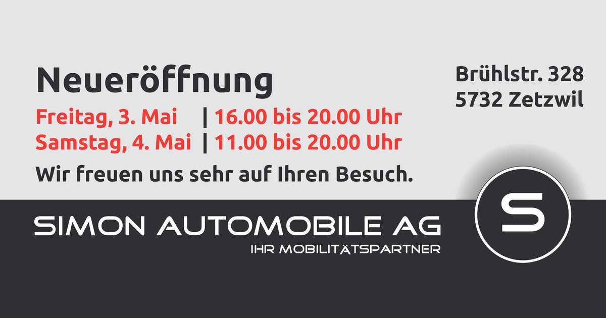 Neueröffnung Simon Automobile AG | Wochen-Post Verlag AG