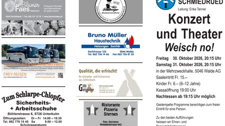 Konzert + Theater 2026 Männerchor Schmiedrued | © Erwin Schmid
